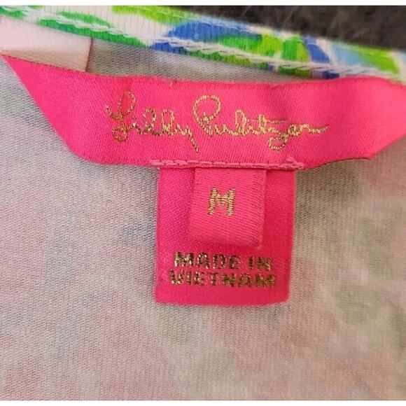 LILLY PULITZER Juliet Ruffle‎ Midi Dress Sz M Cherry On Top Multi Floral Stretch - Picture 9 of 11